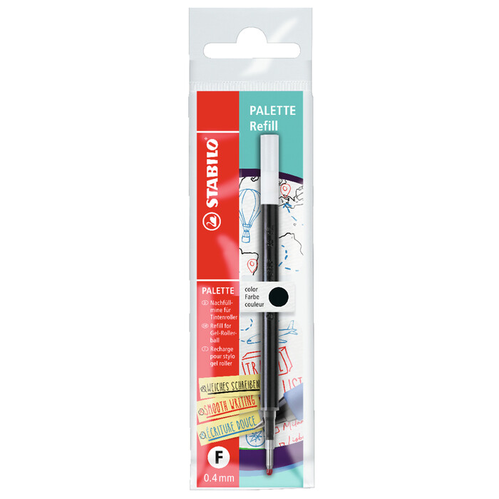 STABILO Nachfüllpatrone für Gelschreiber Palette, 0,4 mm, schwarz