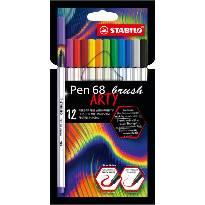 STABILO Premium-Filzstift Pen 68 brush ARTY 12er