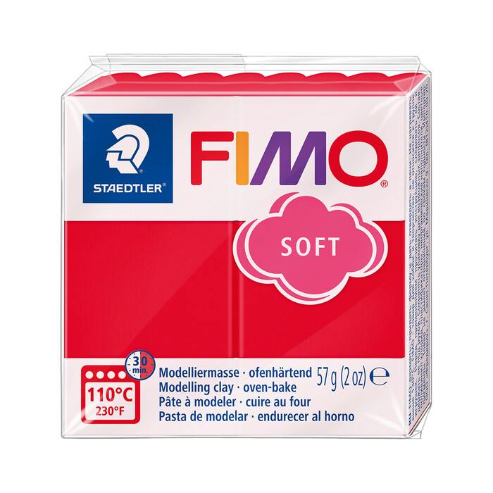 STAEDTLER® FIMO® Soft Einzelblock ofenhärtend indischrot