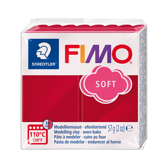 STAEDTLER® FIMO® Soft Einzelblock ofenhärtend kirschrot