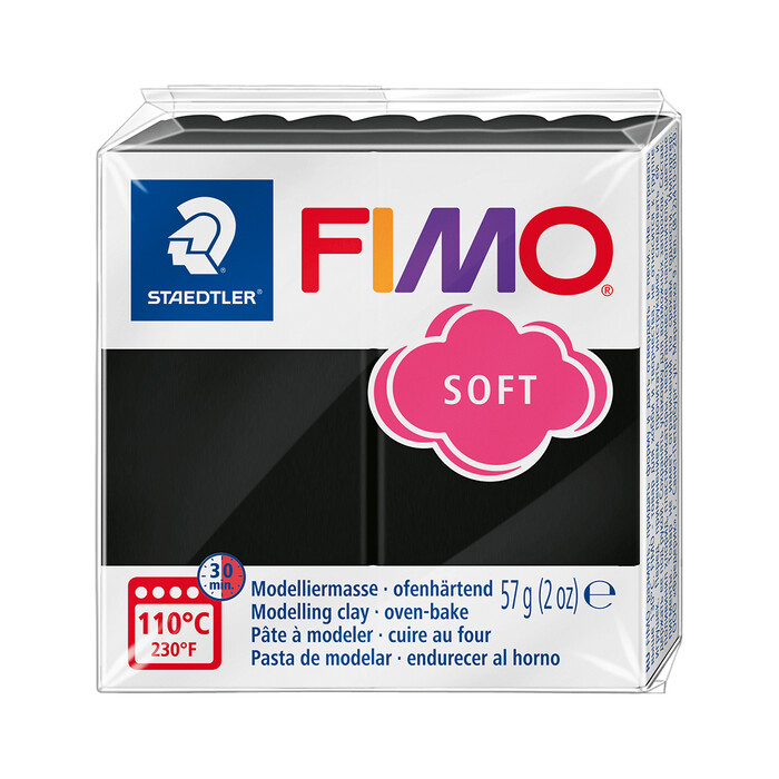 STAEDTLER® FIMO® Soft Einzelblock ofenhärtend schwarz