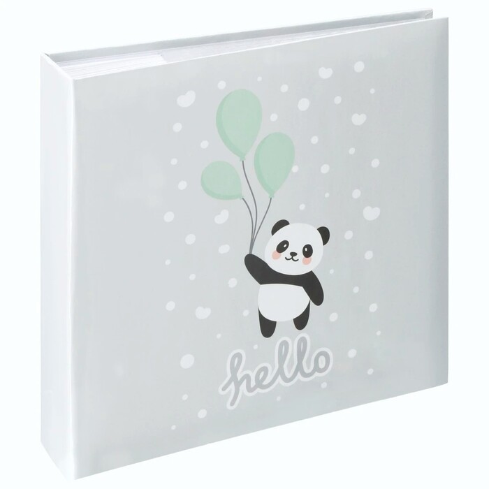 HAMA Memo-Album Hello Panda für 200 Fotos im Format 10 x 15 cm grau