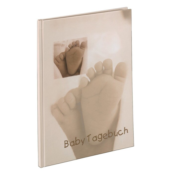 HAMA Babytagebuch Baby Feel 20,5 x 28 cm 44 illustrierte Seiten