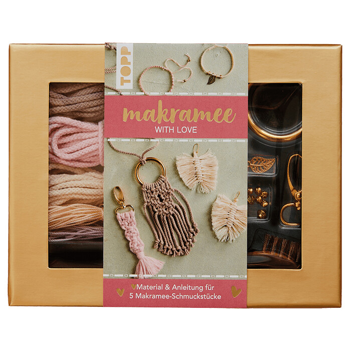 TOPP Makramee-Schmuckset With Love rosé/natur