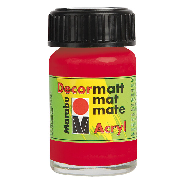 MARABU Acrylfarbe Decormatt Acryl 15 ml kirschrot
