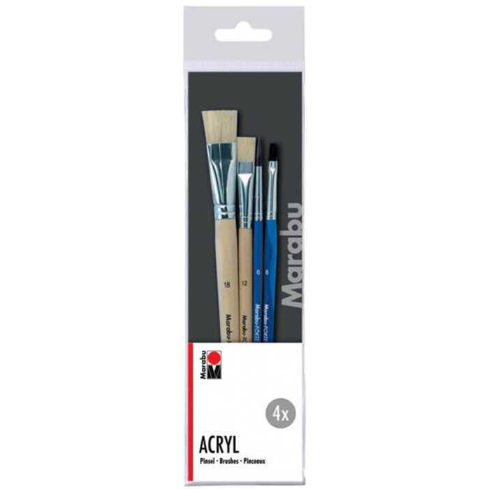 MARABU Pinselset Acryl 4-teilig