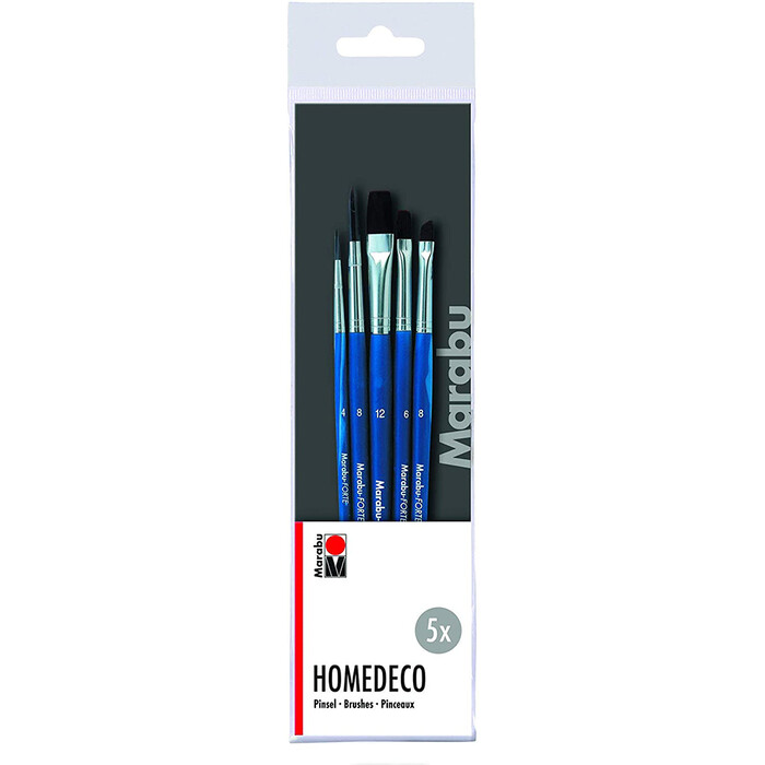 MARABU Pinsel-Set Homedeco 5-teilig blau