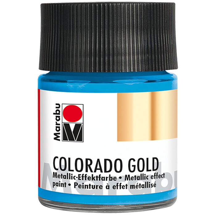 MARABU Metallic-Effektfarbe Colorado Gold 50 ml hellblau