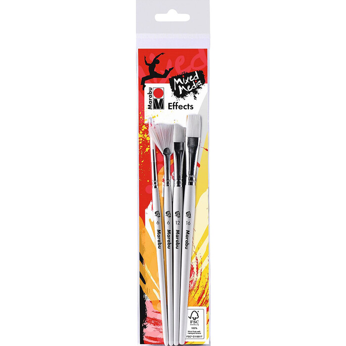 Marabu Pinsel-Set - Effects, 4-teilig