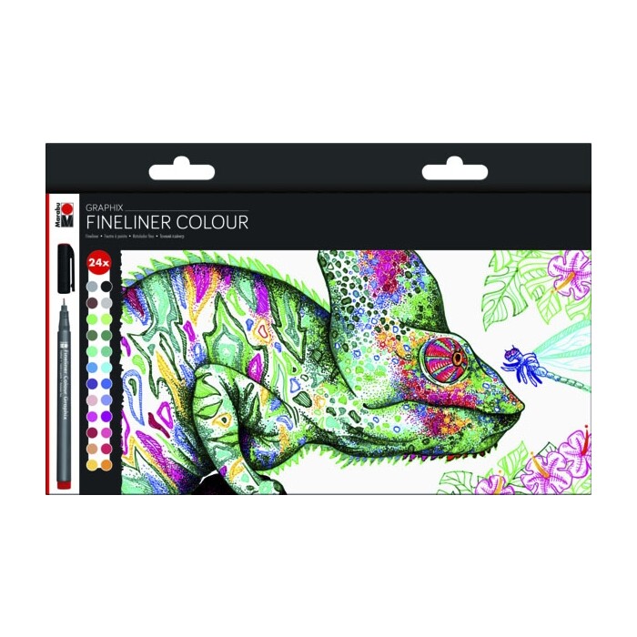 MARABU Fineliner Colour Graphix: Hypnotize 24-teilig mehrfarbig