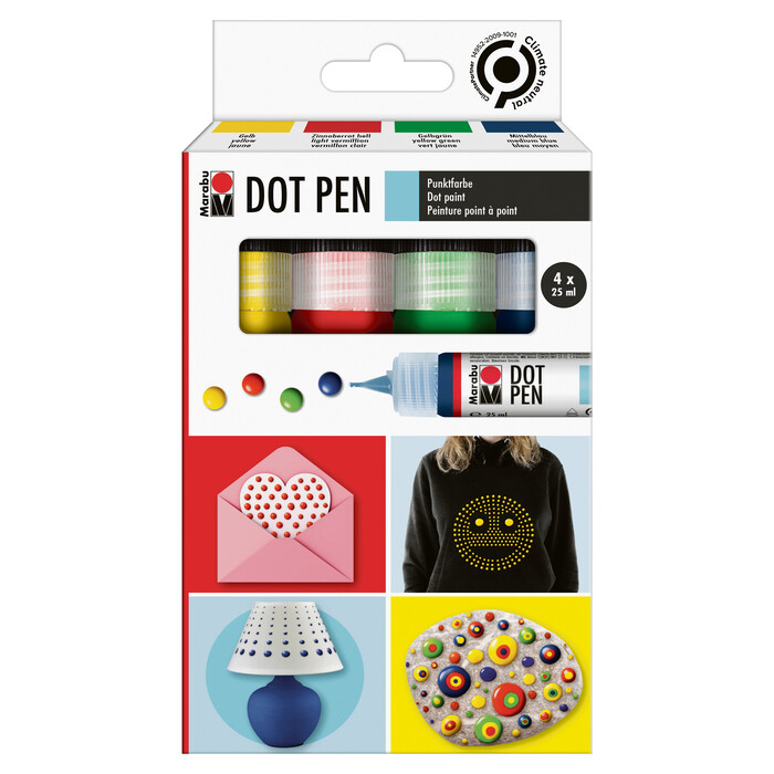 MARABU Punktfarbe Dot Pen 4 x 25 ml mehrere Farben