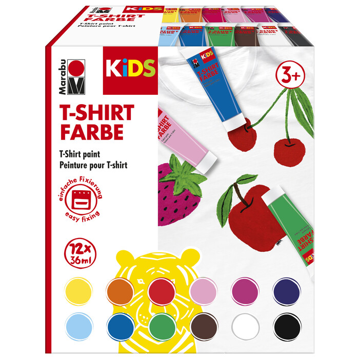 MARABU Kids T-Shirt Farben-Set 12 x 36 ml mehrere Farben