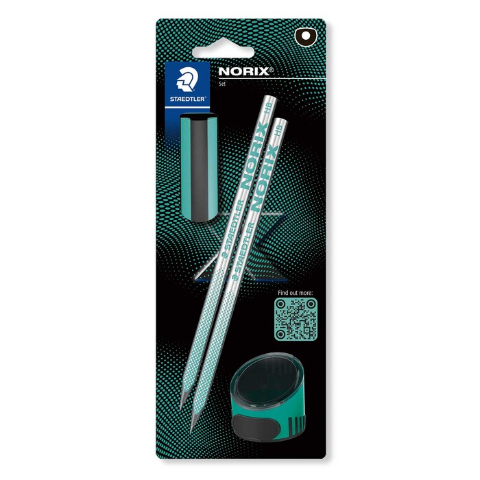 STAEDTLER Schreib-Set Bleistifte, Spitzer, Radierer türkis