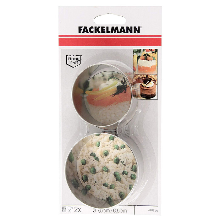 FACKELMANN Speiseringe-Set 2 Teile silber
