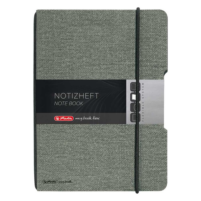 HERLITZ Notizheft flex my.book A5 punktiert 40 Blatt grau