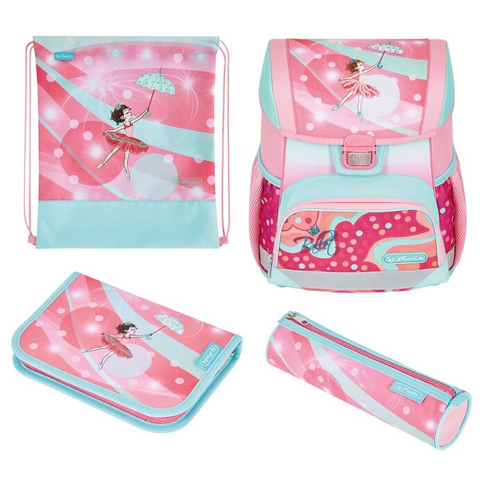 HERLITZ Schultaschenset Loop Plus Ballet Love 4-teilig rosa