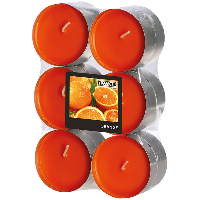 Duftlichter Orange Ø 5,8 cm 12 Stück orange