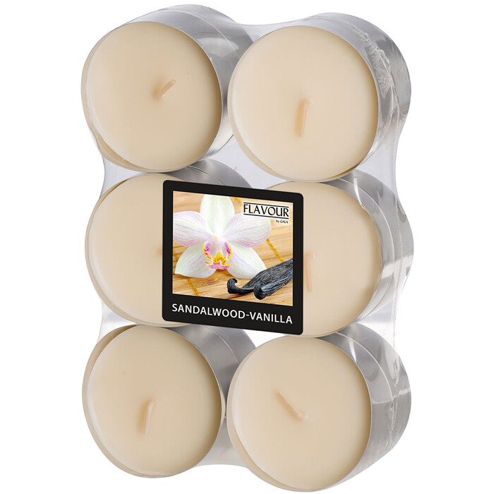 Duftlichter Vanille Ø 5,8 cm 12 Stück creme