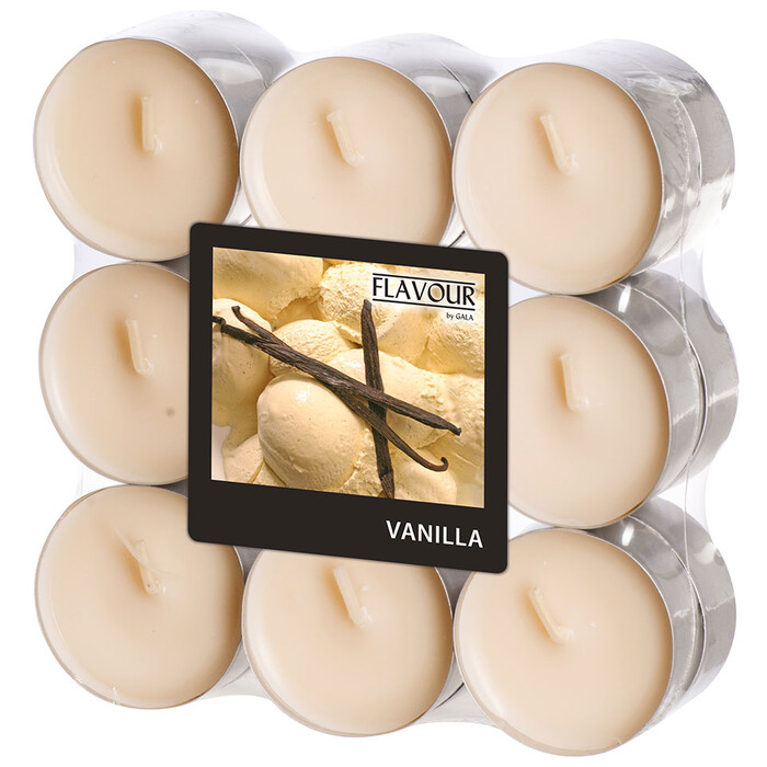 Duftlichter Vanille Ø 3,8 cm 18 Stück creme