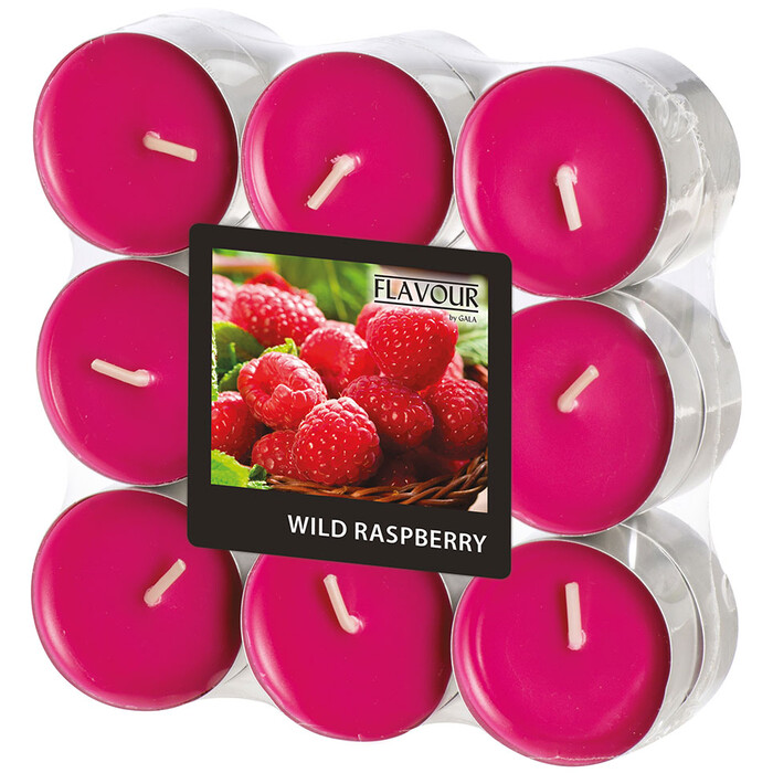 Duftlichter Himbeere Ø 3,8 cm 18 Stück fuchsia