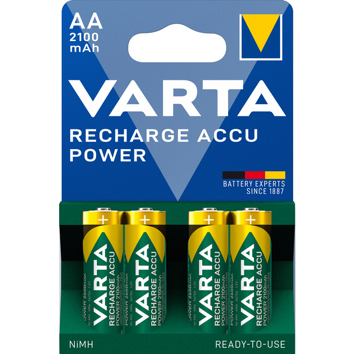 VARTA Mignon AA Batterie Power Akku 4 Stück