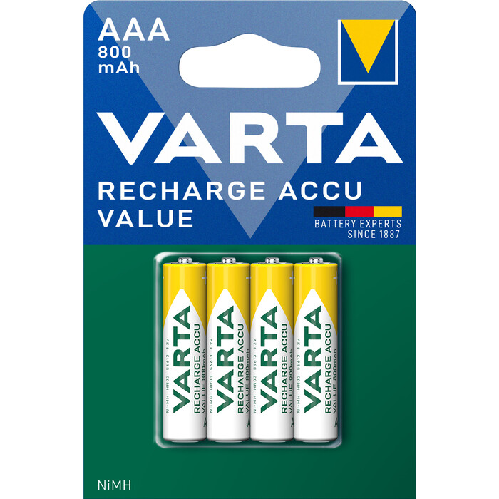 VARTA Akku Micro AAA 800 mAh Batterie 4 Stück