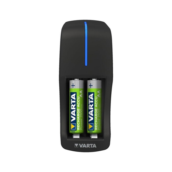 VARTA Ladegerät - Mini Charger inkl. 2x AA Batterien