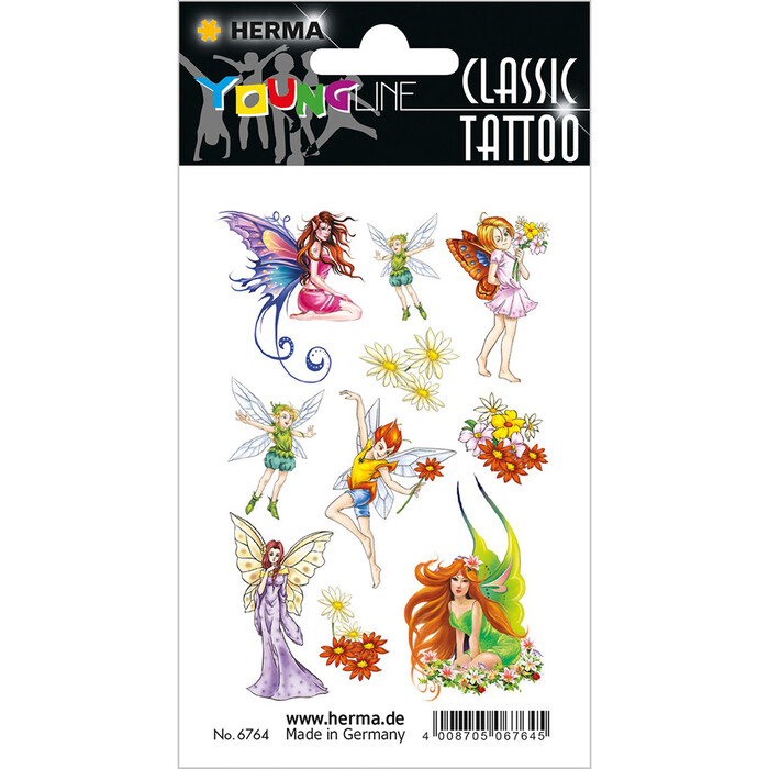 HERMA Classic Tattoo Sticker Feen 1 Blatt
