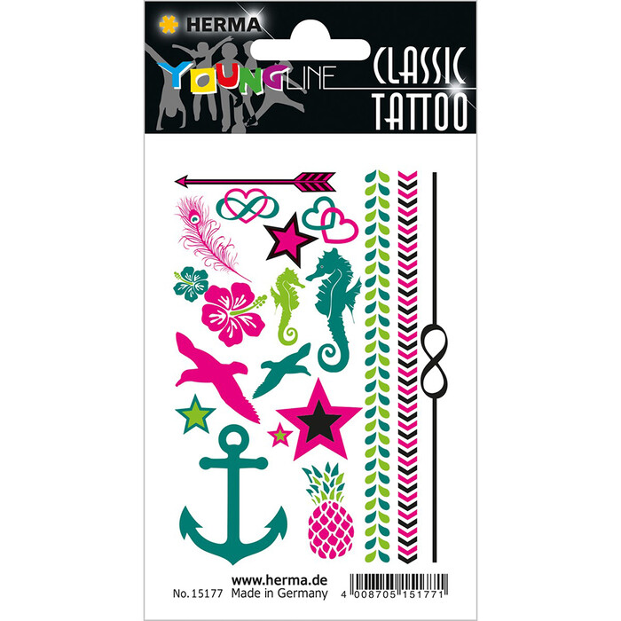 HERMA Classic Tattoo Sticker Summer Feeling 1 Blatt