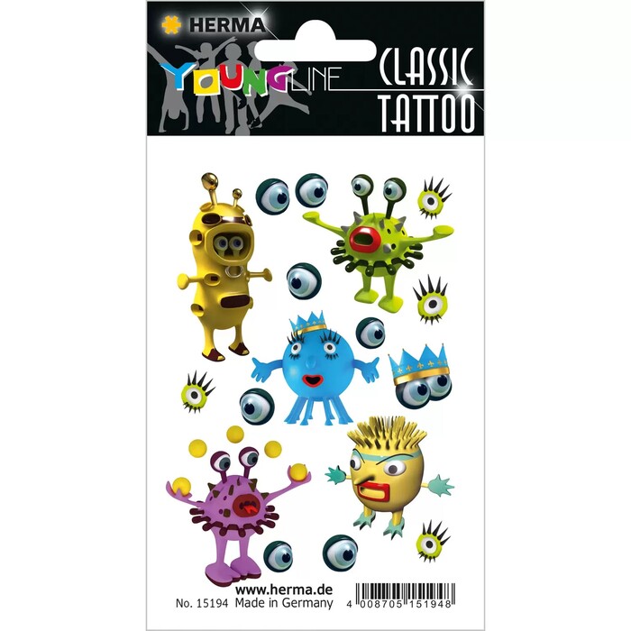 HERMA Classic Tattoo Monster WG 10 Stück