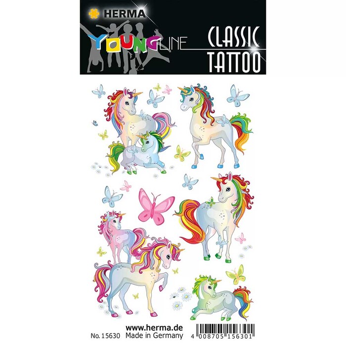 HERMA Classic Tattoo Einhorn 13 Stück