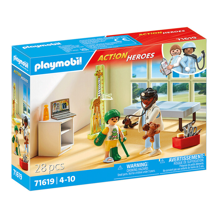 PLAYMOBIL® Act!on Heroes Kinderarzt mit Teddybär 28 Teile 71619