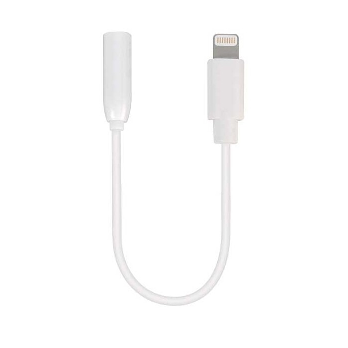VIVANCO Lightning Audio Adapter 10 cm 3,5 mm für iPhone/iPad weiß