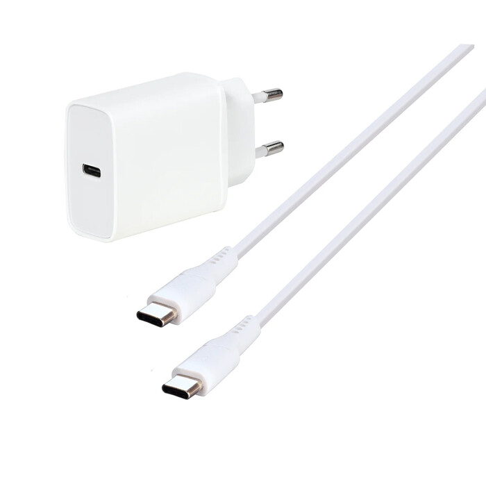 VIVANCO Schnellladegerät Power Delivery 3.0 inkl. USB-Type-C™ Kabel 18 W weiß