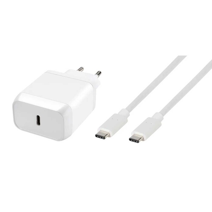 VIVANCO Schnellladegerät inkl. USB Type-C™ Kabel für Samsung 45W weiß