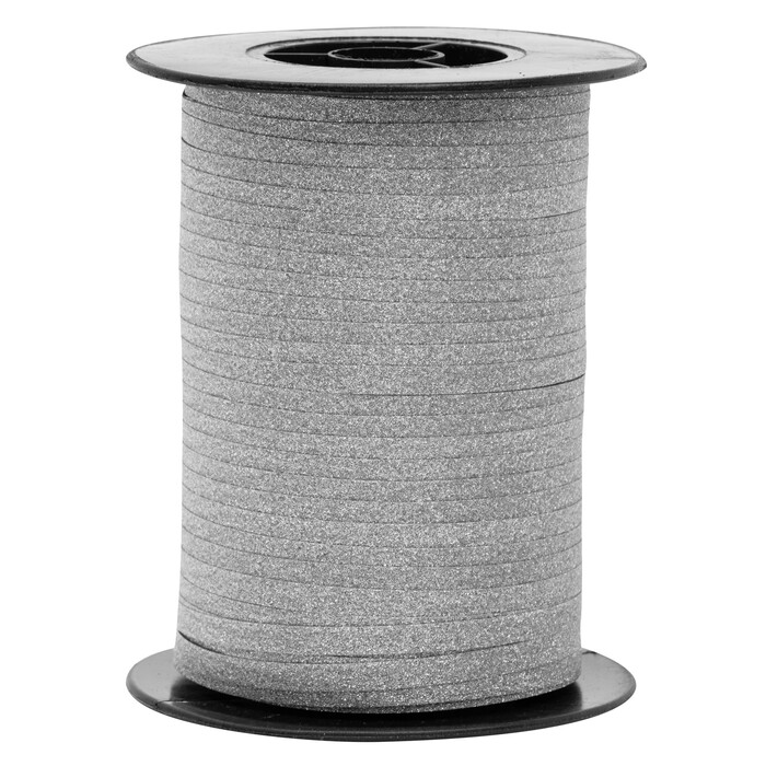 Ringelband Glitzer auf Spule 151 m silber
