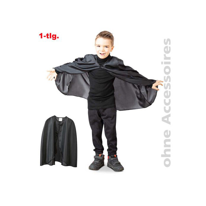 Cape Dämon Größe 104-116 schwarz