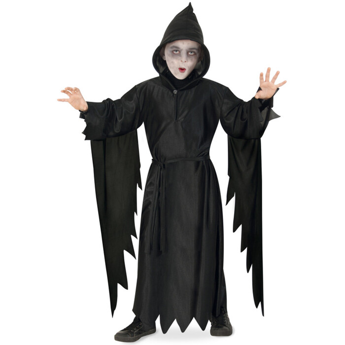 FRIES Halloweenverkleidung Horror Kutte mit Kapuze inkl. Gürtel Gr. 152-164
