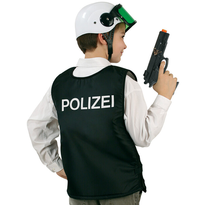Weste Polizei Größe 140 schwarz
