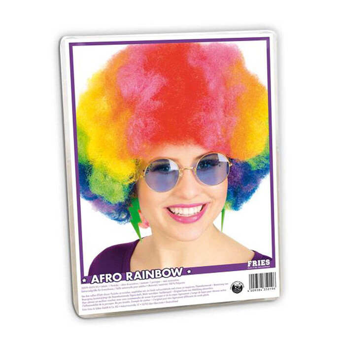 Perücke Afro Rainbow bunt