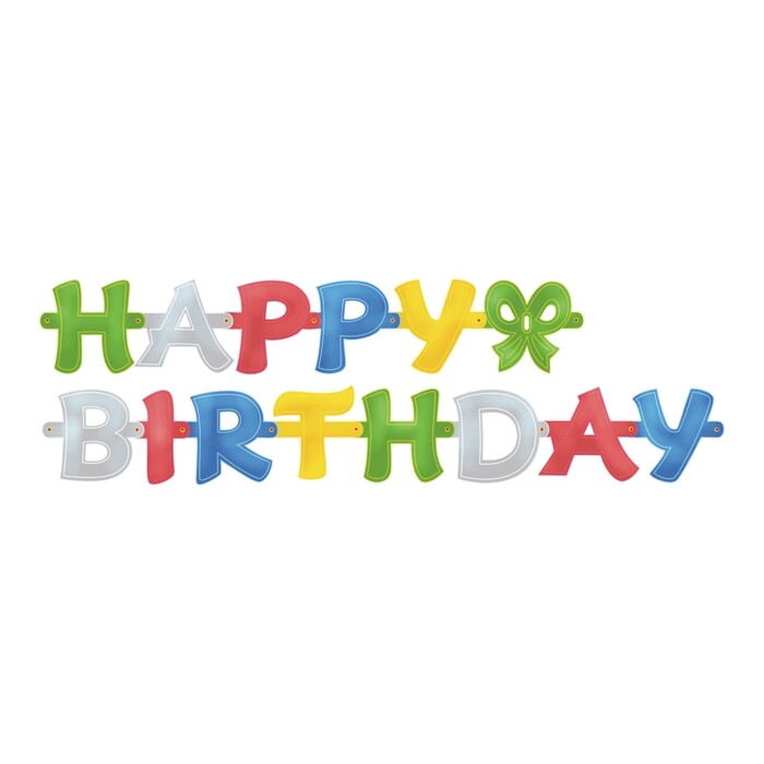 Girlande - Happy Birthday, 10m, 1 Stück
