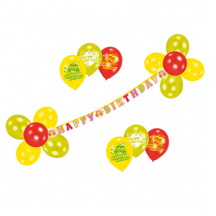 Geburtstagsset - Girlande & Ballons