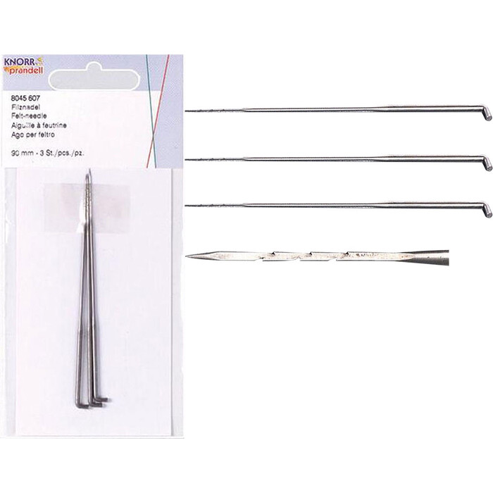 KNORR PRANDELL Filznadeln normal 9 cm 3 Stück silber