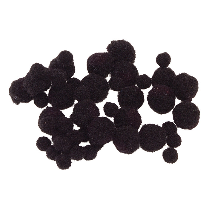 KNORR PRANDELL Pompons 100 Stück schwarz