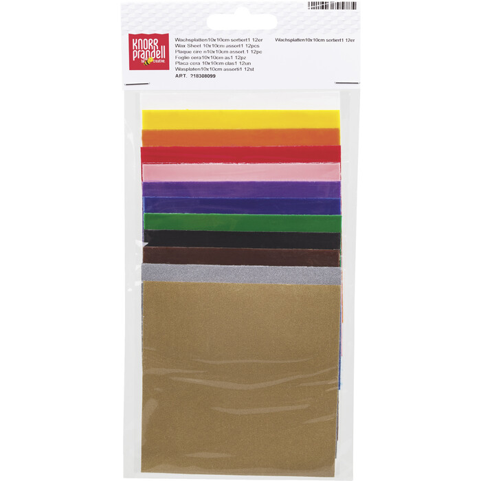 KNORR PRANDELL Wachsplatten 10 x 10 cm 12 Stück mehrere Farben