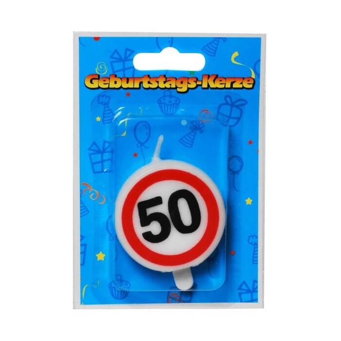 Kerze 50, für die Geburtstagstorte