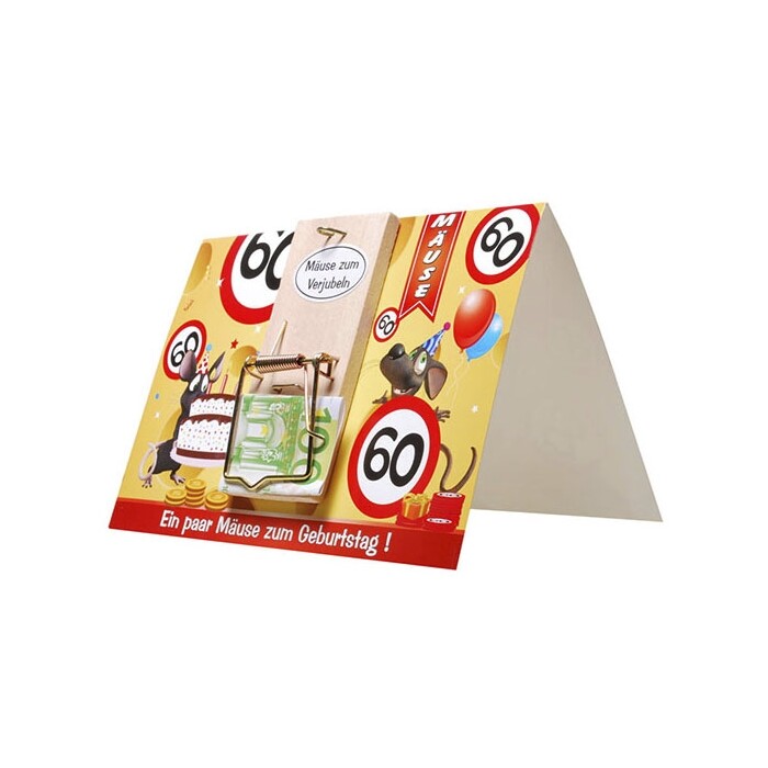 Mausefalle für Geldgeschenke - 60. Geburtstag