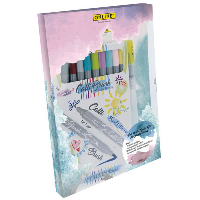 ONLINE Aquarell & Blending Set 13-teilig mehrfarbig