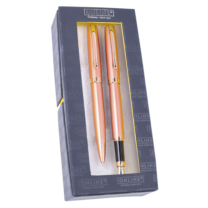 ONLINE Füllhalter/Kugelschreiber-Set Eleganza rosé