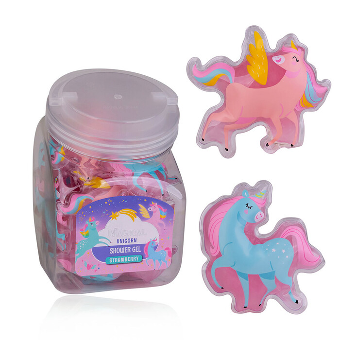 Mini-Duschgel Magical Unicorn 1 Stück farblich sortiert